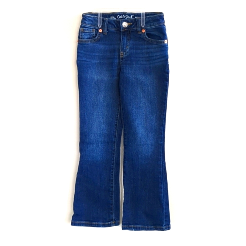 Little Girls Cat & Jack Super Stretch Mid Rise Flare Jeans (Size 6)